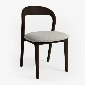 Стул Лугано без подлокотников светло-серая ткань береза тон рич 46X45X78 CM