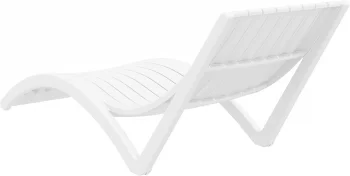 Шезлонг пластиковый Slim 180X72X70 CM белый