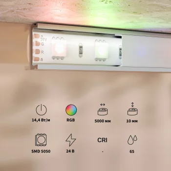 Светодиодная лента Base RGB белая 5м