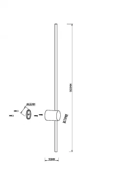 Настенный светильник Луч света 90X70X900 MM