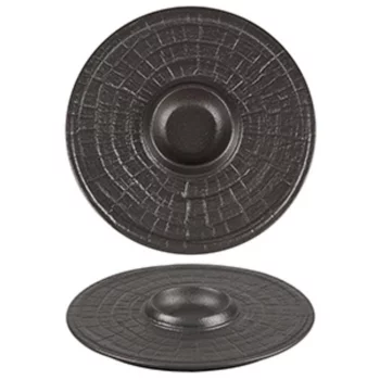 Блюдо круглое d 25 см c емкостью для соуса Black Raw Stellar P.L. Proff Cuisine [1]