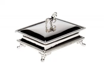Шкатулка Horse из нержавеющей стали хромированная 10X12X8.5 CM