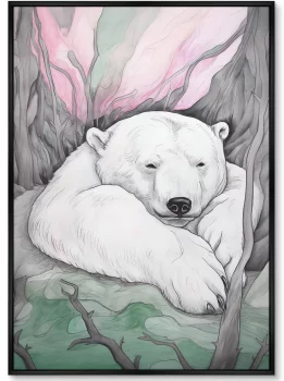 Постер на холсте Under the Northern lights 75X105 CM