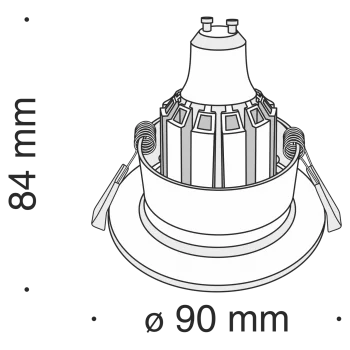 Встраиваемый точечный светильник Баррет 9X9X3.5 CM