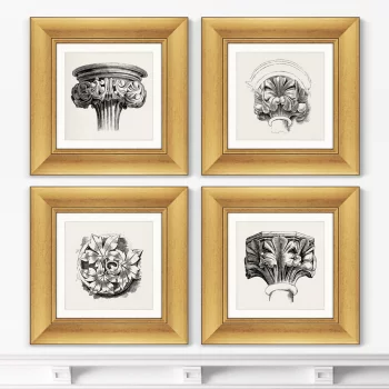 Набор постеров Stone ornaments 36X36 / 36X36 / 36X36 / 36X36 CM
