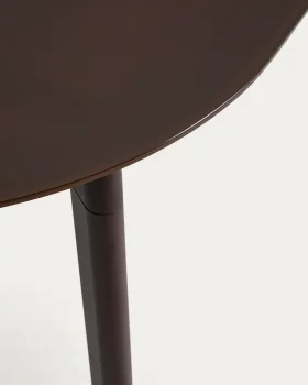 Овальный стол Erice из алюминия и коричневого закаленного стекла 180X90 CM