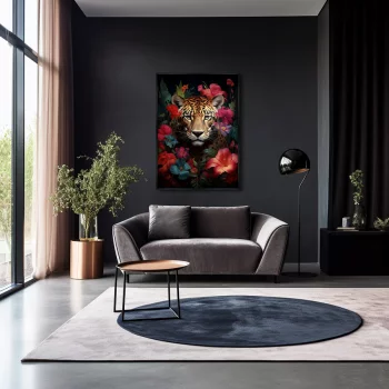 Постер на холсте The Flower Cat 75X105 CM