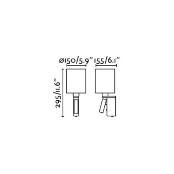 Бра с ридером Rob 29.5X15.5 CM