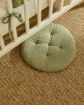 Зелёная подушка Laily из 100% хлопка 30X30X3 CM