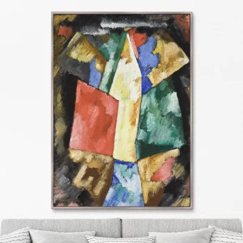 Abstraction Blue Yellow and Green 75X105 CM
