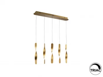 Люстра Twist 5L золотая 77X41X9 CM