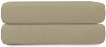 Простыня на резинке из перкаля Essential 200X200X30 CM бежево-серого цвета
