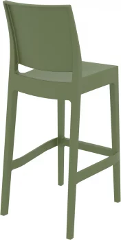 Стул пластиковый барный Maya 45X51X108 CM зелёный