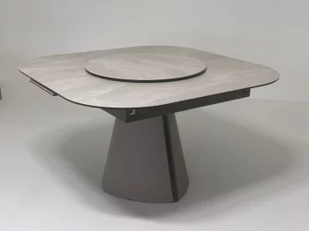Раскладной обеденный стол RUBEN 132 TL-109 серый мрамор 132X76 CM