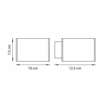 Настенный декоративный светильник Pezzo 10X13X8 CM