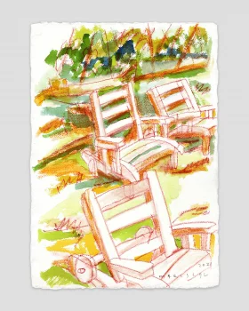 Белые шезлонги 29.7X42X3 CM