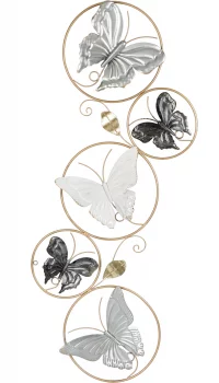 Панно из стали Butterflies 124X47 CM
