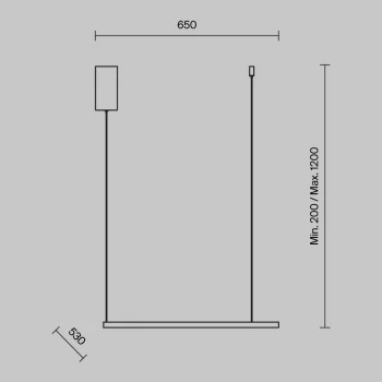 Подвесной светильник Вспышка 60X120 CM