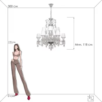 Подвесная люстра Zenith 89X89X138 CM
