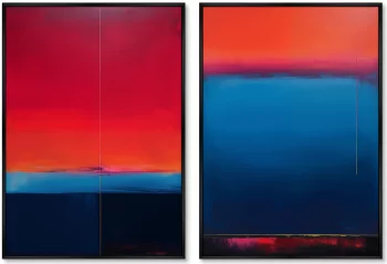 Набор из двух постеров на холсте Color Eclipse 75X105 / 75X105 CM