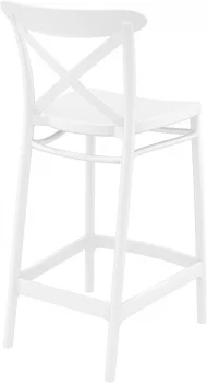 Стул пластиковый полубарный Cross Bar 45X50X96 CM белый