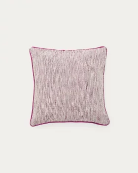 Розовая жаккардовая наволочка Brisella с контрастной окантовкой 45X45 CM