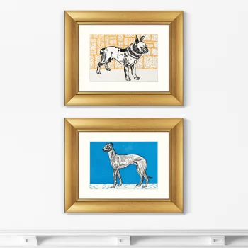Диптих Greyhound & Pitbull Terrier 51X41 / 51X41 CM