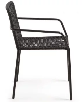 Стул с подлокотниками Boomer 60X56X80 CM чёрный