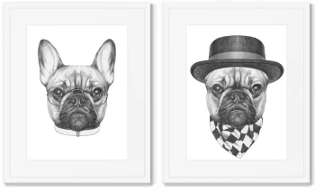 Диптих Mr No vs Mr May be 42X52 / 42X52 CM