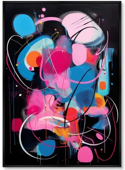 Набор из двух постеров на холсте The City Night Colors 75X105 / 75X105 CM