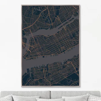 Постер на холсте Underground geometry of New York 75X105 CM