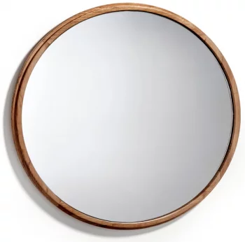 Круглое зеркало в раме из ореха Nature Life Ø90 CM