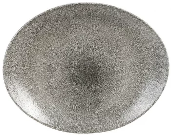 Блюдо овальное Raku Quartz Black 32X26 CM