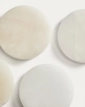 Набор из 4 алабастровых подставок под стаканы Noreli 10X10X1 CM