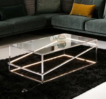 Столик с LED подсветкой Moonlight 110X70X38 CM хром
