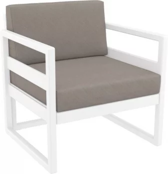 Кресло пластиковое с подушками Mykonos 73X72X75 CM