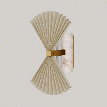 Настенный светильник Hita состаренное золото/белый мрамор 20X10X30 CM