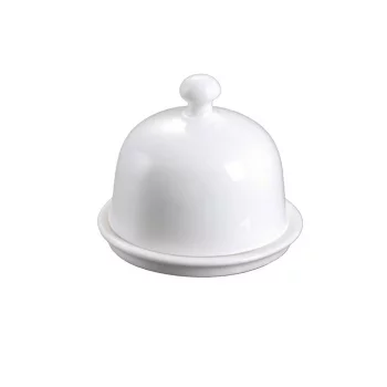 Масленка икорница d 9,2 см h6,8 см с крышкой белая фарфор NEW P.L. Proff Cuisine [1]