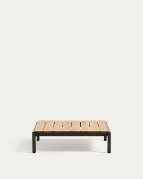 Садовый журнальный столик Sorells из зелёного алюминия и тика 89X91 CM