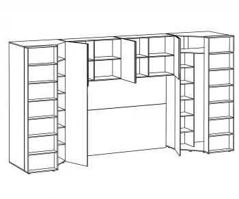 Композиция Modus 439,2X81X233 CM