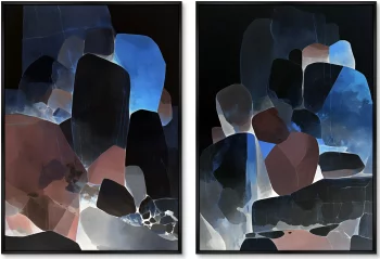 Набор из двух постеров на холсте Stones in X-ray 75X105 / 75X105 CM