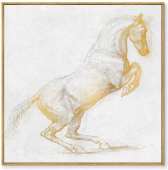 Репродукция картины на холсте A Prancing Horse 105X105 CM