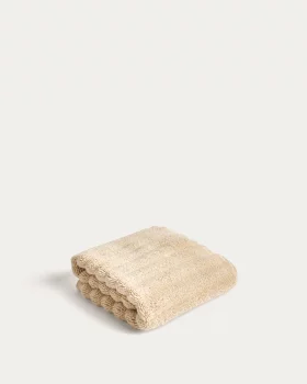 Бежевое махровое полотенце для лица из 100% хлопка Navira 30X50 CM