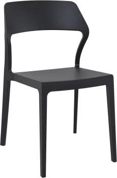 Стул пластиковый Snow 52X56X83 CM чёрный