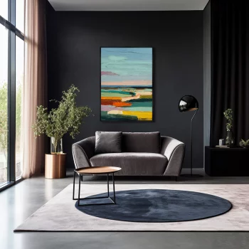 Постер на холсте The Earth Was Covered with a Colorful Blanket 75X105 CM