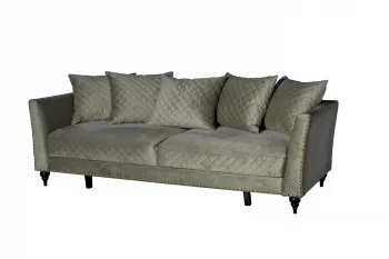 Диван Sorrento 230M трехместный раскладной, оливковый велюр 230X101X86 CM