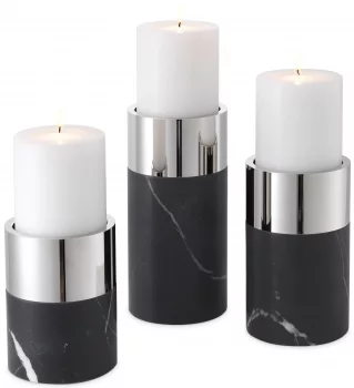 Комплект из трёх подсвечников Sierra 12X12X16 / 12X12X20 / 12X12X25 CM