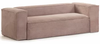 Трёхместный диван Blok 240X100X69 CM розового цвета