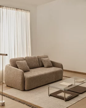 Диван-кровать на 3 места Laira из таупового шенилла 218 CM