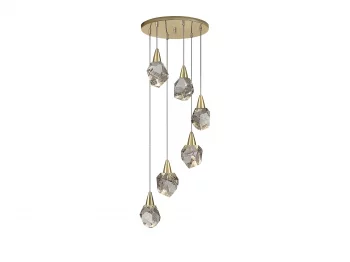 Люстра Aquaria 6L матовое золото 39X39X120 CM